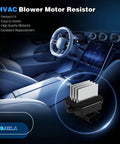 HVAC Blower Motor Resistor Replacement For Nissan Infiniti QX56 QX80 Armada Quest displayed in car interior