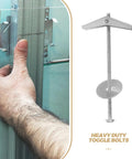 Installation of Heavy Duty Toggle Bolt Anchors Kit With Wing Nuts Carbon Steel 15 Sets For Drywall and other materials