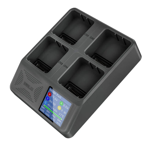 3 In 1 Drone Battery Charger Hub For Phantom 4 Series With LED Display, charges three batteries in a row, top view