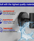 Suction Cup Hooks For Shower And Bathroom With Vacuum Lock Pro Seal Technology showing waterproof and rustproof features