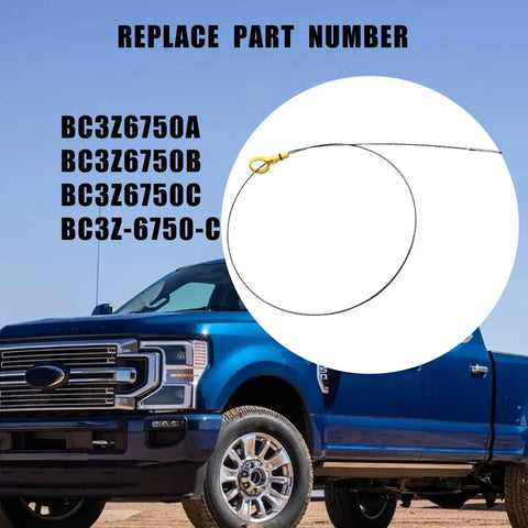 Ford 6.7L V8 Diesel Engine Oil Dipstick Replacement for 2011 to 2016 Super Duty F 250 F 350 F 450 F 550 with truck