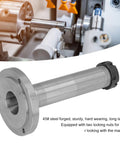 Rugged 38mm Hole Lathe Spindle Replacement for Mini Lathes shown with close-up of hollow headstock spindle assembly