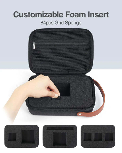 Customizable foam insert in a Heavy Duty Hard Eva Case With Removable Soft Foam For Kickass Shockproof Camera And Drone Storage.
