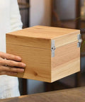 Close-up of adjustable torque hinge 2.0 N.M with damping for doors, windows, cabinets, and tables, shown on wooden box with silver screws