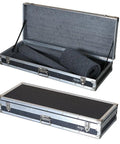 Open and closed views of One Quarter Ply Light Duty Economy ATA Case for 61 Key Roland Fa 06 Music Workstation with foam interior.