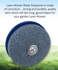 Blue Five Pack Lawn Mower Blade Sharpener For Any Power Drill With Corundum Stones Prolong Blade Life Quick Sharpening Simple To Use And Built To Handle Heavy Duty Lawn Care Jobs close-up view showing corundum stone texture