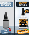 Comparison of traditional glue vs. All Purpose Adhesive Glue 50G XXL Value Size Industrial Strength Bond For Plastic Wood Metal Rubber Ceramic Leather Fast Set Repair That Delivers Heavy Duty Fixes For Everyday DIY Wins.