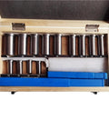 22 Piece Broach Tool Set For CNC Machines With HSS Pro Grade High Speed Steel Blades in a wooden case