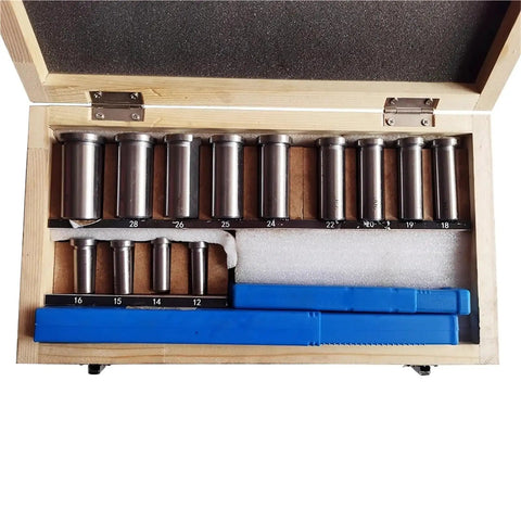 22 Piece Broach Tool Set For CNC Machines With HSS Pro Grade High Speed Steel Blades in a wooden case