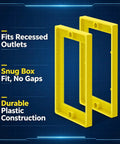 Single Gang Outlet Box Extender One Quarter Inch Snap On Wall Plate Gap Filler, durable plastic construction for snug fit.