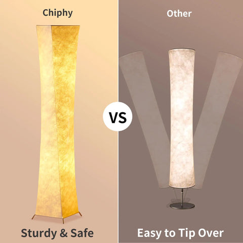 Tall Dimmable Floor Lamp With White Fabric Shade 64 Inch Standing Light Two 12W LED Bulbs 3 Brightness Levels Cozy Vibe