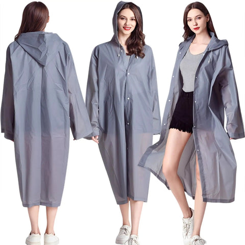 Ultra Lightweight Reusable Rain Ponchos For Adults 2 Pack With Hood Unisex Waterproof Rain Gear For Outdoors