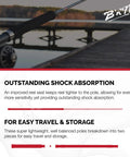 Gold Finish 10-Foot Two-Piece Jig Pole For Finesse Presentations shown with a focus on reel seat and lightweight design.