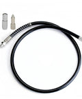 29 Inch Flexible Grease Gun Hose Kit With Spring Shield One Eighth Inch NPT Ends Built Tough High Pressure Extension