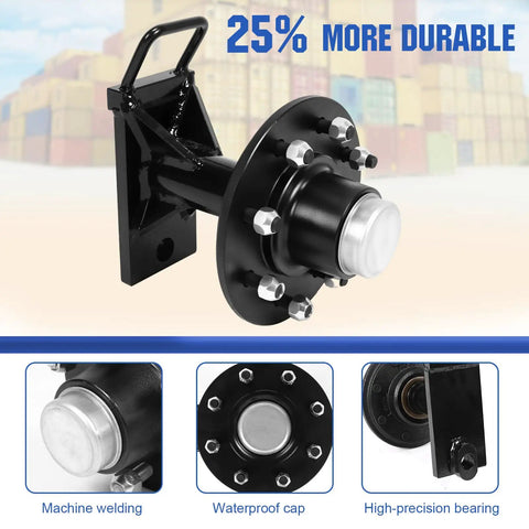Heavy Duty Shipping Container Wheels 8x6.5 Lug With Bombproof 8000 Lb Capacity Cold Rolled Steel Casters featuring durable wheel assembly.
