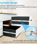 Stainless Steel Drawer Slides With Ball Bearing Full Extension 3 Fold Side Mount Cabinet Runners Rails Track 100 Lb Load 20 Inch