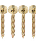 Gold Neck Ferrule Set For Electric Guitars And Bass, 4 Pack Neck Joint Bushing With Screws, Metal Ferrule Bolts, Shims And Spacers, Rock Solid Connection, Easy Install Repair Parts. Four gold metal screws