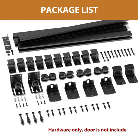 Outdoor Ready 12 Foot Exterior Sliding Barn Door Hardware Kit Box Rail Track For Outdoor Use Beefy Built To Last Heavy Duty