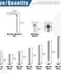 Diagram of M6 Hex Drive Socket Head Cap Screws Kit 16 25 35 45 55 65 75mm Nickel Plated Allen Bolts and Nuts