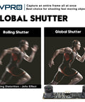 Comparison of rolling vs global shutter effect with 2MP Global Shutter USB Camera With Dual M12 Lenses for Industrial and Machine Vision.