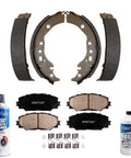 Front Ceramic Brake Pads And Rear Semi Metallic Brake Shoes Replacement Kit For 2008 2014 Scion xD And 2009 2019 Toyota Corolla