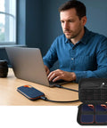 Rugged Travel SSD Case For External Solid State Drives And Portable Storage with open view showing interior organization.