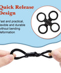 8 Pack Silicone Snorkel Keeper Clips For Mask Straps shown in quick-release design with hands demonstrating flexibility.