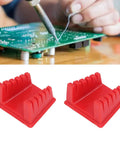 Heavy Duty Soldering Clamp And Welding Stand With Secure Firm Grip For Various Wire Sizes High Temp Flame Retardant Materials Easy Install Quick Removal Stable Workstation For Pro And DIY Guys with soldering in use on circuit board.