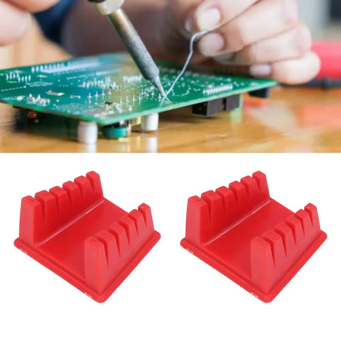 Heavy Duty Soldering Clamp And Welding Stand With Secure Firm Grip For Various Wire Sizes High Temp Flame Retardant Materials Easy Install Quick Removal Stable Workstation For Pro And DIY Guys with soldering in use on circuit board.