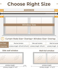 Diagram showing installation of Heavy Duty 1 Inch Curtain Rod For Windows And Patio - Adjustable Telescoping Steel Rod.