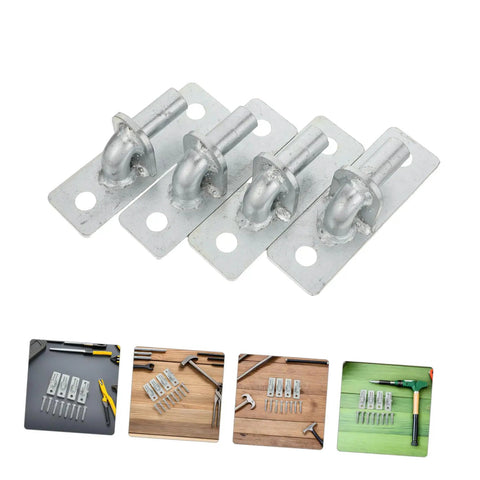 Built Like A Tank Rock Solid Wall Mounted Fence Post Hinges Set Of Four Premium Stainless Steel Gate Brackets With Zero Rust Finish.