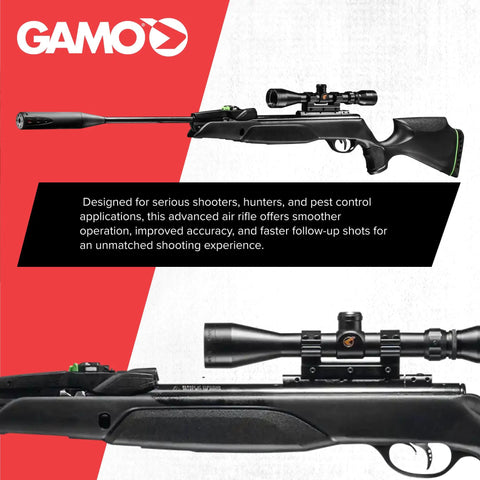 Dual Mode Break Barrel Air Rifle With Semi Auto And Full Auto Fire 1300 FPS.22 Caliber Mach 1 IGT Gas Piston Whisper Fusion