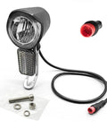 Bright LED Electric Bike Headlight For All Electric Bikes Waterproof Front Light 24V 36V 48V 60V Plug Compatible ABS Durable