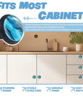 Straight Up Fresh Turquoise Marble Print Crystal Cabinet Knobs And Mushroom Drawer Pulls For Dressers Kitchen Bathrooms Clean Vibe Game Changer Home Decor With Screws One Pack mounted on white cabinets