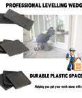 Leveling Small Wedge Set For Furniture, Hard Plastic Leveling Fittings, High Load Capacity, No Slip Spacers For Doors And Floors