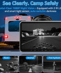 Wireless RV Camera System Plug And Play For Pre Wired RVs 8 Inch HD 1080P Monitor 20 Minute Setup night vision display on road