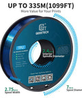 Flexible TPU Filament 1.75mm 95A High Elasticity 3D Printer Filament 1Kg Spool For Daily Wear And Tough Prints Fits Most FDM Printers Clear Blue