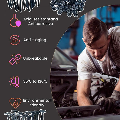 Mechanic using One Button One-Click Release Nylon Cable Tie Buckles Set 20 50 100 200 Pcs Heavy Duty Self Locking Zip Ties