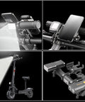 Beefed-Up 2400 Lumen Bicycle Headlight With 10000mAh Battery Pack, Handlebar Extender, Aviation Aluminum Alloy on scooter