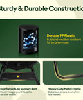 Outdoor Dual Chamber 53 Gallon Compost Tumbler With 360 Degree Spin Sliding Doors Solid Steel Frame Built In Mixing Bars