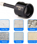 1/4 in dry diamond core drill bit set, 2 pcs by DKIBBITH, for angle grinders, 5/8-11 thread