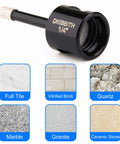 1/4 inch diamond core drill bit for porcelain tile and concrete, compatible with various materials, part of 7 Pack Diamond Core Drill Bits