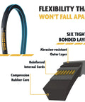 Beefy Heavy Duty Wrapped V Belt One Half Inch By 43 Inch Outside Circumference For A41/4L430 And A/4L Systems Rubber Core Classic Belt
