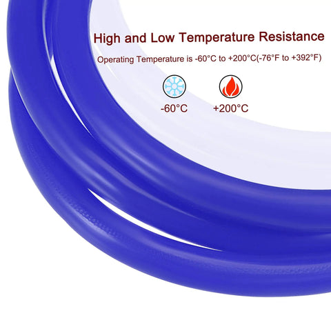 Vacuum Silicone Tubing Hose For Engine High Temperature Blue Beefy Thick Wall Five Feet Long Coiled Blue Tubing
