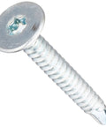 Badass Steel Self Drilling Screws With Zinc Coated Wafer Heads And Star Drive Fasteners For Metal Construction Heavy Duty Hardware 1 1 2 Inch Length Pack Of 50 Ready To Hustle close-up of zinc plated screw