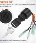 Boat Ignition Switch Replacement For Outboard Motor Control Box With 2 Keys, 3 Position, 6 Wire Connectors, Push Choke Ignition, Corrosion Resistant Housing