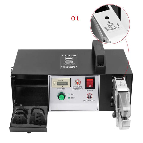 Heavy Duty Electric Terminal Crimping Machine And Automatic Wire Crimper For Insulated Terminals control panel with buttons and indicators.