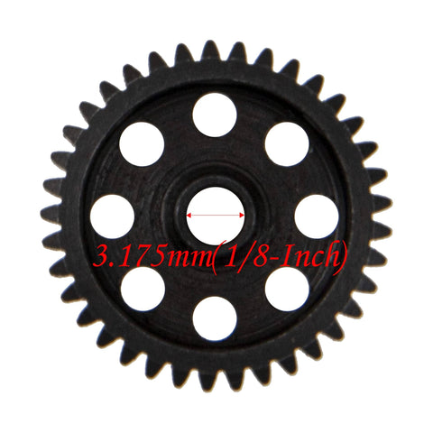 Close-up of a single gear from Five Pack Steel 48P Pinion Gear Sets For 3.175mm Shafts 33T 34T 35T 36T 37T Hardened One Eighth Inch