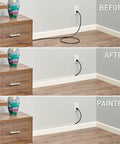 White Flat Elbow Cord Cover For Walls, Cord Mate Style Cable Organizer For One Cord, 90 Degree Corner Channel comparison