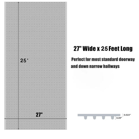 Plastic Floor Runner For Carpet Protection 27 Inch By 25 Foot Stain Resistant Non Slip Rug Protector dimensions